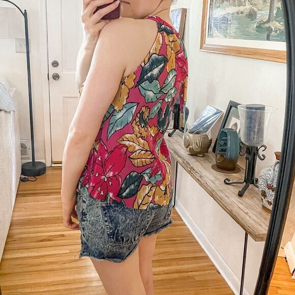 Anthropologie Maeve Floral Halter Sleeveless Top XS - Picture 7 of 7